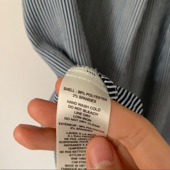 Striped Monteau Sleeveless Top Size Large - Picture 4 of 6